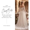 image:imageDavids Bridal OffTheShoulder Tulle Corset ALine Wedding DressSoft White