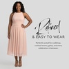 image:imageDavids Bridal Ruched Mesh Drop Waist Midi Dress