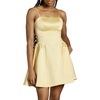 image:imageDavids Bridal Satin Drop Waist Mini DressCanary
