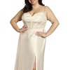 image:imageDavids Bridal Sculpting Satin Illusion Lace Bodice Mermaid DressSoft White