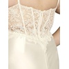 image:imageDavids Bridal Sculpting Satin Illusion Lace Bodice Mermaid DressSoft White