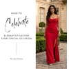 image:imageDavids Bridal Seamed Corset Bodice Crepe Sheath DressApple