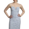 image:imageDavids Bridal Stretch Lace Plunge Neckline Sheath DressLight Blue