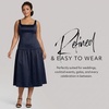 image:imageDavids Bridal Stretch Satin Drop Waist Flounce Tank DressMarine