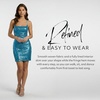 image:imageDavids Bridal The Edit Studio Blue Fringe Dress Rhinestone Sequin Sheath Cocktail Dress for Holiday PartiesBlue