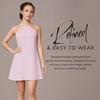image:imageDavids Bridal The Edit Studio Charmeuse Halter Trapeze Mini Dress Sleeveless Halter Cocktail Dress for Wedding GuestPink