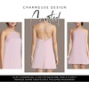 image:imageDavids Bridal The Edit Studio Charmeuse Halter Trapeze Mini Dress Sleeveless Halter Cocktail Dress for Wedding GuestPink