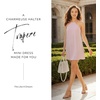 image:imageDavids Bridal The Edit Studio Charmeuse Halter Trapeze Mini Dress Sleeveless Halter Cocktail Dress for Wedding GuestPink