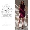 image:imageDavids Bridal The Edit Studio Double Slit High Neck Crepe Sheath Dress in Burgundy Elegant Cocktail Dress for WeddingsBurgundy