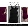 image:imageDavids Bridal The Edit Studio Double Slit High Neck Crepe Sheath Dress in Burgundy Elegant Cocktail Dress for WeddingsBurgundy