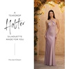 image:imageDavids Bridal The Edit Studio Lavender Halter Dress Charmeuse Sheath Dress with Teardrop Keyhole NecklineLavender