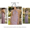 image:imageDavids Bridal The Edit Studio Lavender Halter Dress Charmeuse Sheath Dress with Teardrop Keyhole NecklineLavender