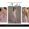 image:imageDavids Bridal The Edit Studio Lavender Halter Dress Charmeuse Sheath Dress with Teardrop Keyhole NecklineLavender