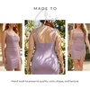 image:imageDavids Bridal The Edit Studio Metallic Tank Mini Dress Square Neck Sleeveless Cocktail Dress for Women Shimmer Party DressLilac