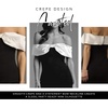 image:imageDavids Bridal The Edit Studio OffTheShoulder Crepe Mini Dress with Bow Detail Short Wedding DressBlack  White