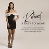 image:imageDavids Bridal The Edit Studio OffTheShoulder Crepe Mini Dress with Bow Detail Short Wedding DressBlack  White