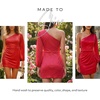 image:imageDavids Bridal The Edit Studio One Shoulder Glitter Mini DressPunch