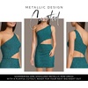 image:imageDavids Bridal The Edit Studio One Shoulder Metallic Mini Dress with CutoutOasis