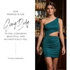 image:imageDavids Bridal The Edit Studio One Shoulder Metallic Mini Dress with CutoutOasis