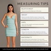 image:imageDavids Bridal The Edit Studio Ruched Mesh Mini Dress Bodycon Cocktail and Party Dress for WomenMint
