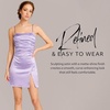 image:imageDavids Bridal The Edit Studio Sculpting Satin Ruched Mini Dress Double Spaghetti Strap Sleeveless Cocktail Dress for WomenIris