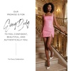 image:imageDavids Bridal The Edit Studio Sequin Square Neck Iridescent Mini Dress Sparkly Cocktail and Party Dress for WomenHot Pink