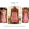 image:imageDavids Bridal The Edit Studio Sequin Square Neck Iridescent Mini Dress Sparkly Cocktail and Party Dress for WomenHot Pink