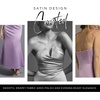 image:imageDavids Bridal The Edit Studio Strapless Satin Notch Neckline Sheath Dress in Bouquet Elegant Cocktail Dress for WeddingsBouquet