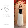 image:imageDavids Bridal The Edit Studio Strapless Tulle Drop Waist Dress Romantic Tulle Gown for Formal EventsIvory  Black