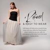 image:imageDavids Bridal The Edit Studio Strapless Tulle Drop Waist Dress Romantic Tulle Gown for Formal EventsIvory  Black