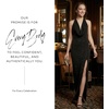 image:imageDavids Bridal The Edit by DB Studio Metallic Plunge Neckline Halter Sheath Dress Elegant Cocktail and Formal DressMulti