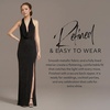 image:imageDavids Bridal The Edit by DB Studio Metallic Plunge Neckline Halter Sheath Dress Elegant Cocktail and Formal DressMulti