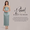 image:imageDavids Bridal The Edit by DB Studio Square Neck Sculpting Satin Midi Dress Cocktail and Wedding Guest Dress for WomenDusty Sage