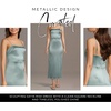 image:imageDavids Bridal The Edit by DB Studio Square Neck Sculpting Satin Midi Dress Cocktail and Wedding Guest Dress for WomenDusty Sage