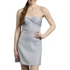 image:imageDavids Bridal Twist Neckline Empire Waist Charmeuse Mini DressBlue