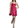 image:imageDavids Bridal Bow Bodice Satin ALine Mini DressFuchsia