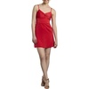 image:imageDavids Bridal Charmeuse VNeck Mini Dress with ScarfCoral