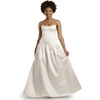 image:imageDavids Bridal Drop Waist Satin ALine Wedding DressSoft White