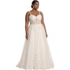 image:imageDavids Bridal Illusion Corset Bodice Tulle Ball GownSoft White
