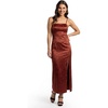 image:imageDavids Bridal LaceUp Spaghetti Strap Sheath DressCinnamon