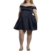 image:imageDavids Bridal OffTheShoulder Drop Waist ALine Mini DressMarine