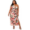 image:imageDavids Bridal OneShoulder Charmeuse Sheath Dress with CutoutMulti