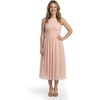 image:imageDavids Bridal Ruched Mesh Drop Waist Midi Dress