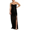 image:imageDavids Bridal Sculpted Strapless Neckline Sequin Sheath DressBlack