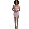 image:imageDavids Bridal The Edit Studio Metallic Tank Mini Dress Square Neck Sleeveless Cocktail Dress for Women Shimmer Party DressLilac