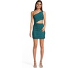 image:imageDavids Bridal The Edit Studio One Shoulder Metallic Mini Dress with CutoutOasis