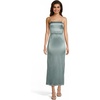 image:imageDavids Bridal The Edit by DB Studio Square Neck Sculpting Satin Midi Dress Cocktail and Wedding Guest Dress for WomenDusty Sage