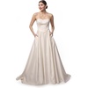image:imageDavids Bridal Wedding Dress  Satin Corset Bodice Ball Gown with Strapless Sweetheart NecklineIvory