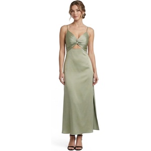 image:imageDavids Bridal Charmeuse Twist Bodice Sheath Dress with CutoutSage