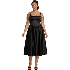 image:imageDavids Bridal Corset Seam Full Skirt Satin ALine DressBlack